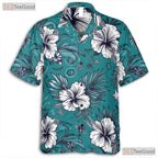 Hibiscus Palm Leaf Hawaiian Shirt - Men's Stylish Summer Beachwear