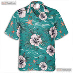 Palm Hibiscus Print Hawaiian Shirt - Adult Tropical Aloha Outfit