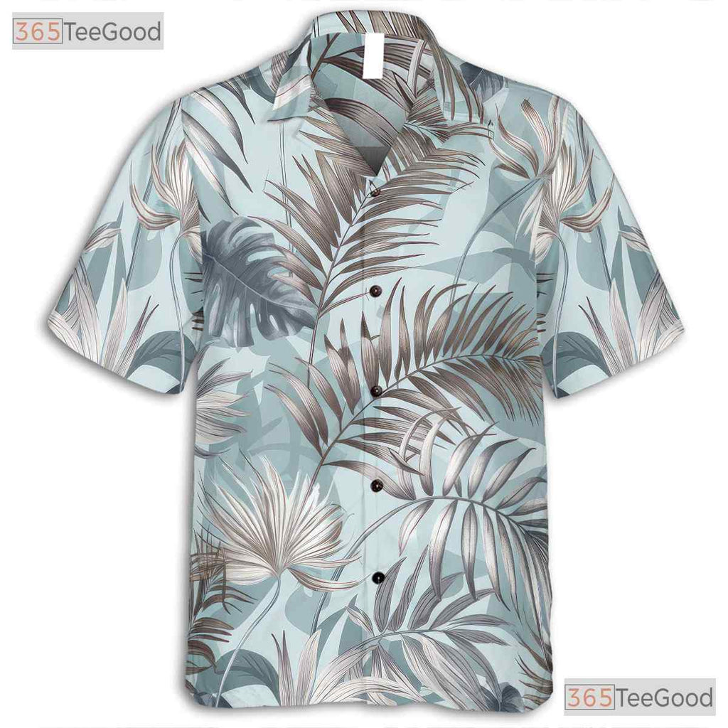 Beach Vacation Blue Palm Hawaiian Shirt - Adult Summer Aloha Wear