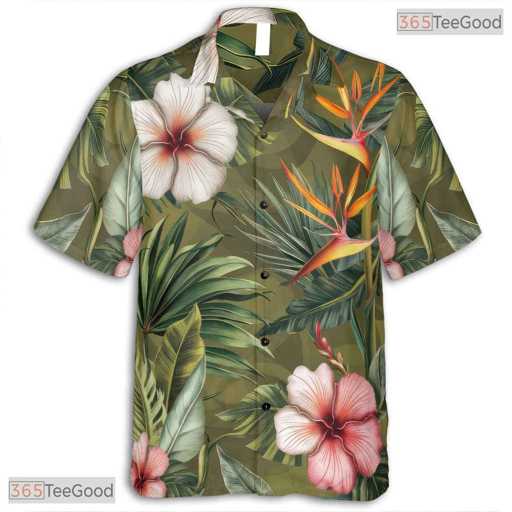 Blue Ocean Sunset Hawaiian Tee - Palm Tree Tropical Beach Gift Women