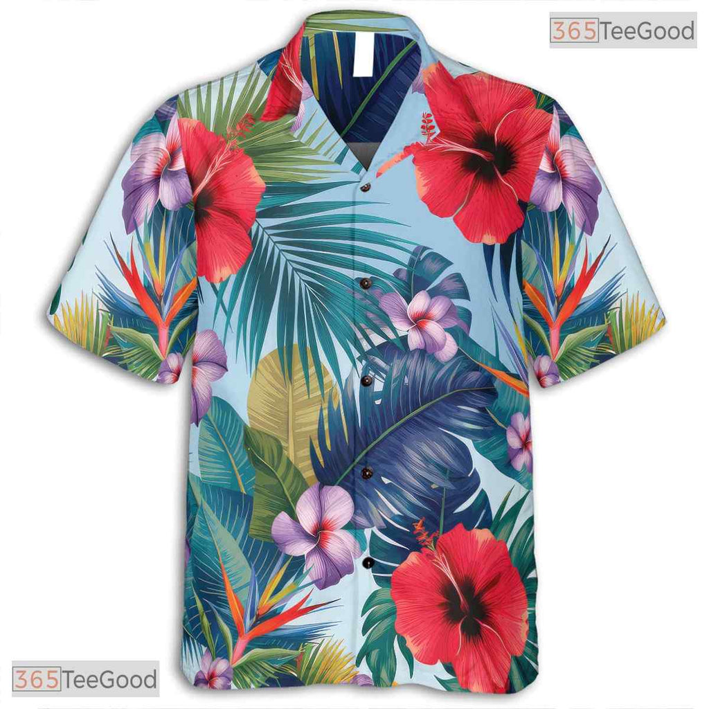 Ocean Sunset Aloha Hawaiian Shirt - Relaxed Island Beachwear Adults