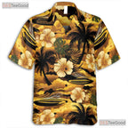 Casual Short Sleeve Hawaiian Shirt - Men's Beach Button Down