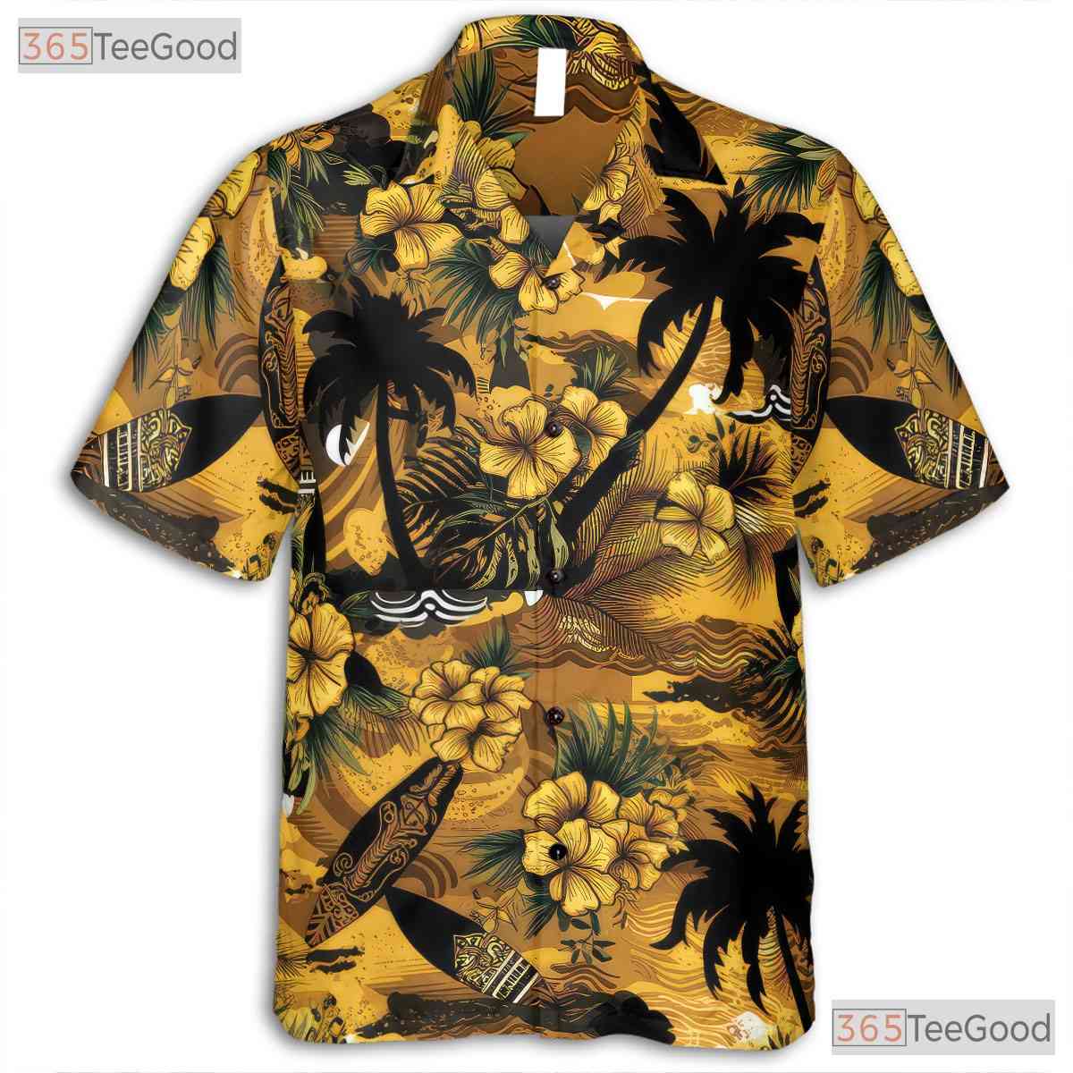 Printed Aloha Hawaiian Shirt - Unisex Summer Button Down Outfit