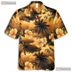 Casual Beach Button Down Hawaiian Shirt - Adult Short Sleeve Tee