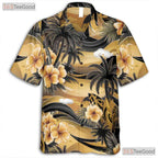 Short Sleeve Button Down Hawaiian Shirt - Men's Vacation Beachwear
