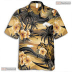 Vibrant Red Palm Hawaiian Shirt - Beach Holiday Aloha Island Style Men