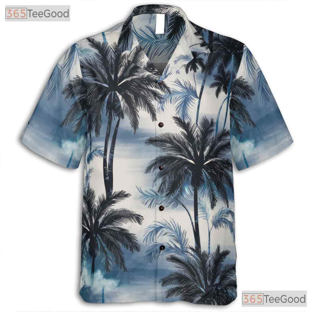 Tropical Palm Breeze Hawaiian Shirt - Vibrant Green Foliage Adults