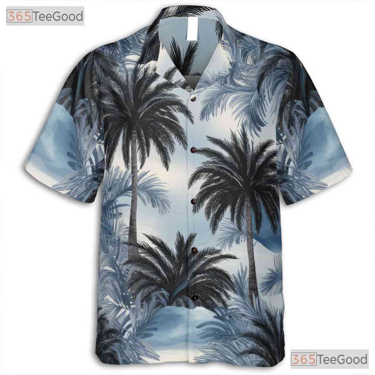 Tropical Palm Breeze Hawaiian Shirt - Casual Island Getaway Beachwear Men