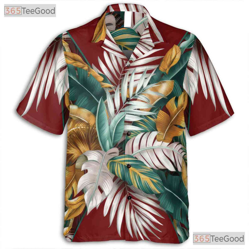Jungle Blaze Hawaiian Tee - Fiery Sunset & Tropical Rainforest Vibes Women