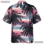 Island Sunset Hawaiian Shirt - Tropical Palm Trees Beachwear Gift Unisex