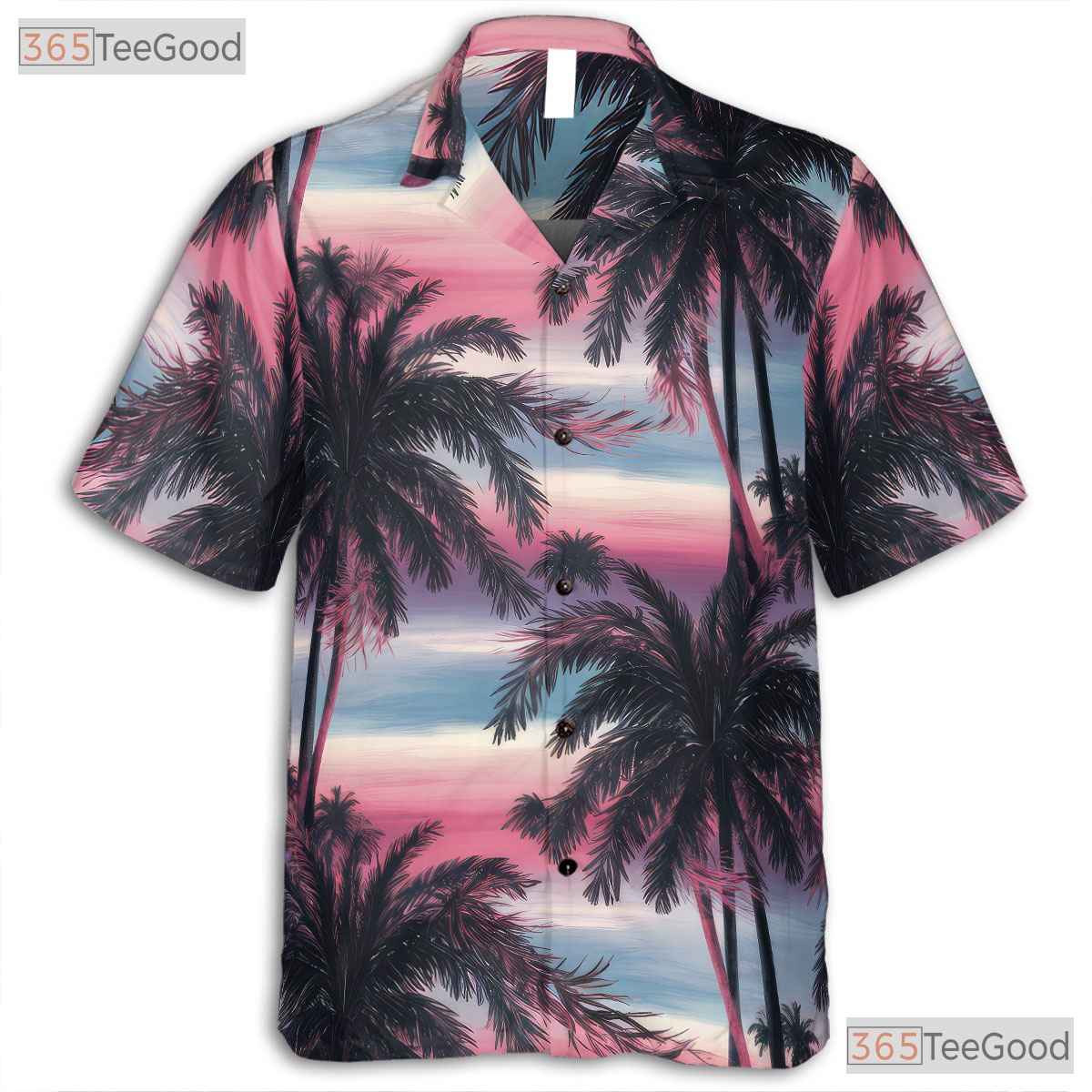 Island Sunset Hawaiian Shirt - Tropical Palm Trees Beachwear Gift Unisex