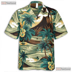 Pink Sunset Hawaiian Shirt - Tropical Twilight Palm Ocean View Unisex