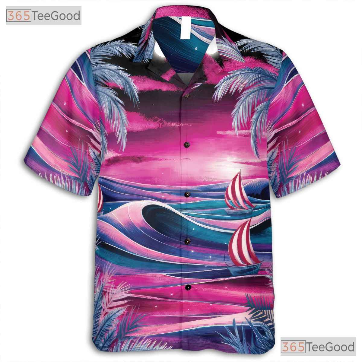 Aloha Sunset Hawaiian Shirt - Tropical Palm Beach Style Men & Women