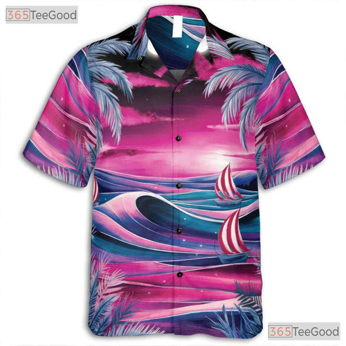 Aloha Sunset Hawaiian Shirt - Tropical Palm Beach Style Men & Women