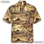 Vintage Palm Tree Sunset Hawaiian Shirt - Aloha Beach Gift for Adults