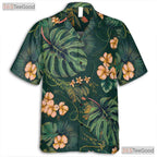 Green Monstera Leaf Hawaiian Shirt - Tropical Aloha Beachwear Gift Unisex