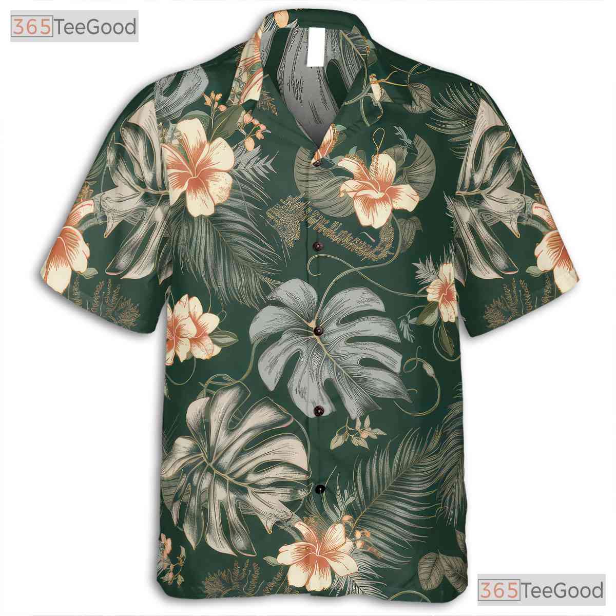 Green Monstera Tropical Hawaiian Shirt - Aloha Island Vibes for Men