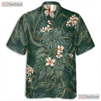 Green Aloha Monstera Leaf Hawaiian Shirt - Jungle Tropical Beachwear Adults