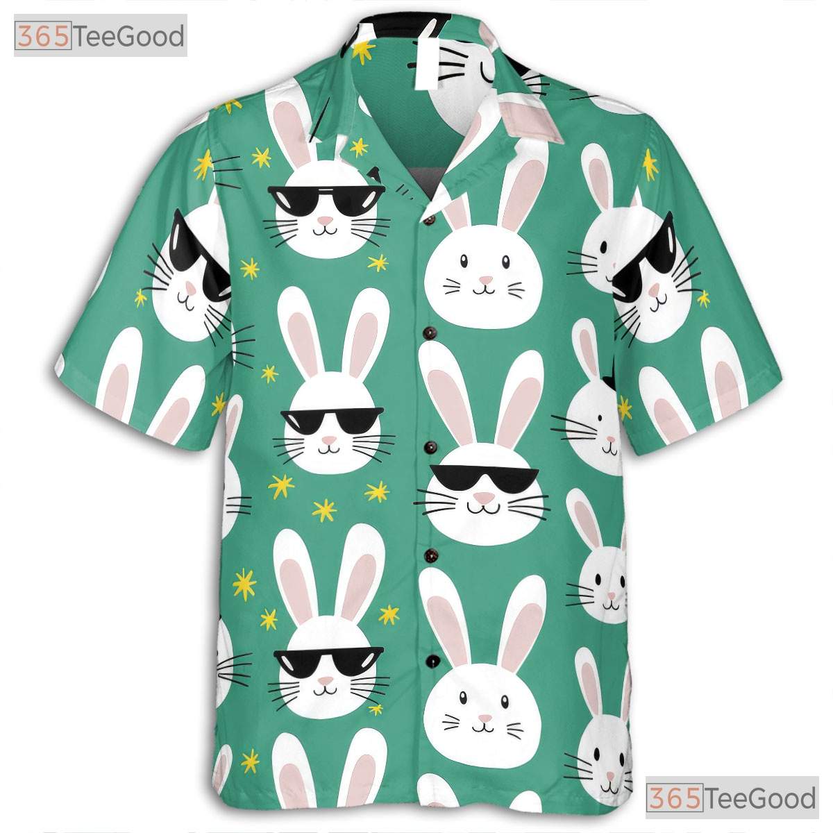 Adorable Bunny Face Hawaiian Tee - Spring Easter Holiday Gift for Unisex