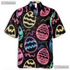 Neon Easter Egg Hawaiian Shirt - Colorful Spring Party Gift for Adults