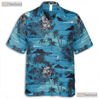 Tropical Blue Palm Flower Hawaiian Shirt - Aloha Unisex Wear Size S-5XL