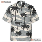 Elegant Minimal Palm Tree Hawaiian Tee - Unisex Aloha Shirt