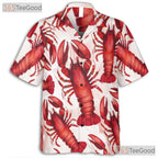 Funny Red Lobster Hawaiian Shirt - Unisex Seafood Beach Aloha Party Tee