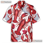 Unisex Red Lobster Seafood Beach Hawaiian Tee - Funny Aloha Summer Outfit