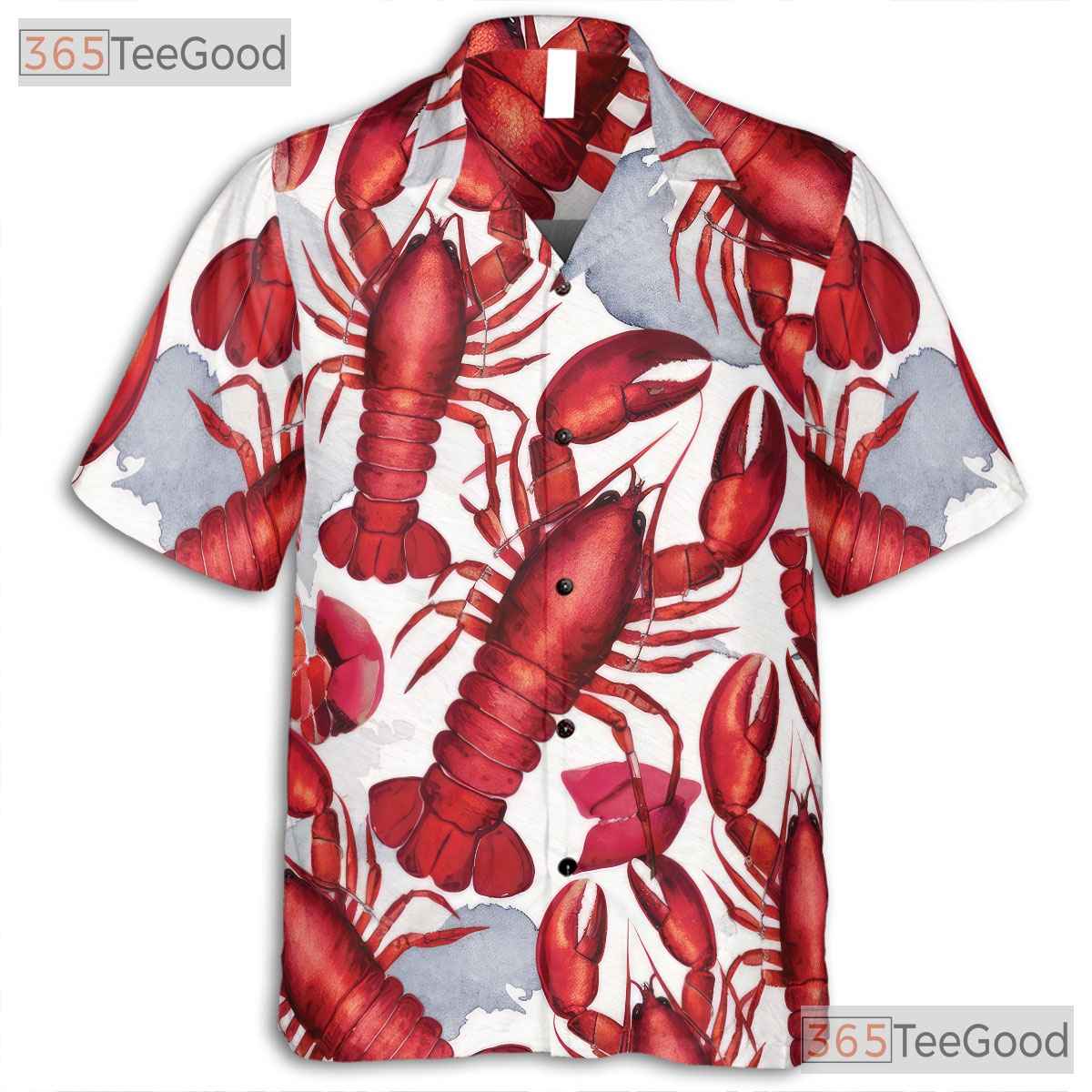 Unisex Red Lobster Seafood Beach Hawaiian Tee - Funny Aloha Summer Outfit
