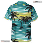 Navy Blue Tropical Hawaiian Shirt - Women's Floral Beach Outfit