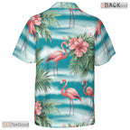 Vibrant Navy Tropical Hawaiian Shirt - Adult Summer Beach Outfit