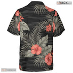Tropical Pineapple Leaves Hawaiian Shirt - Blue Unisex Aloha Tee