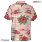 Black Teal Gold Leaf Hawaiian Shirt - Adult Aloha Party Wear