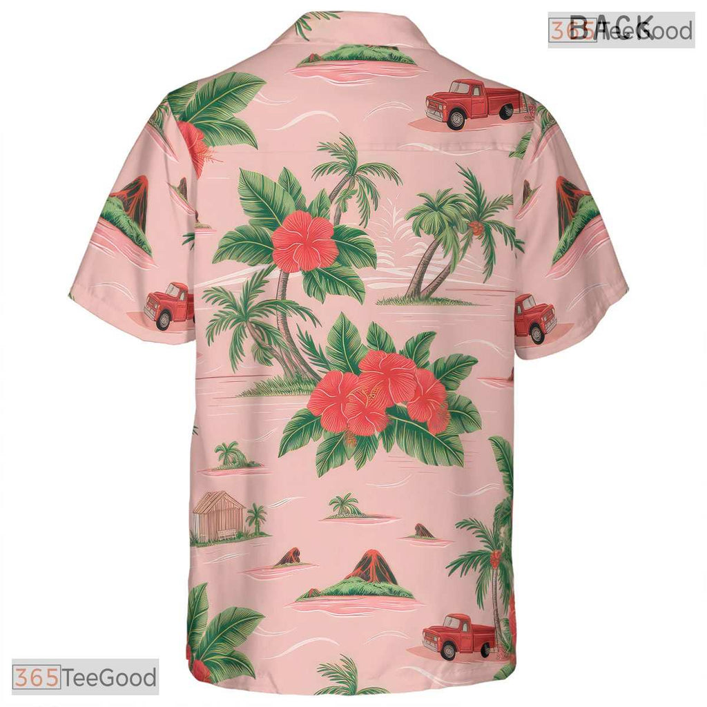 Tropical Black Hawaiian Shirt - Unisex Teal Gold Beach Outfit