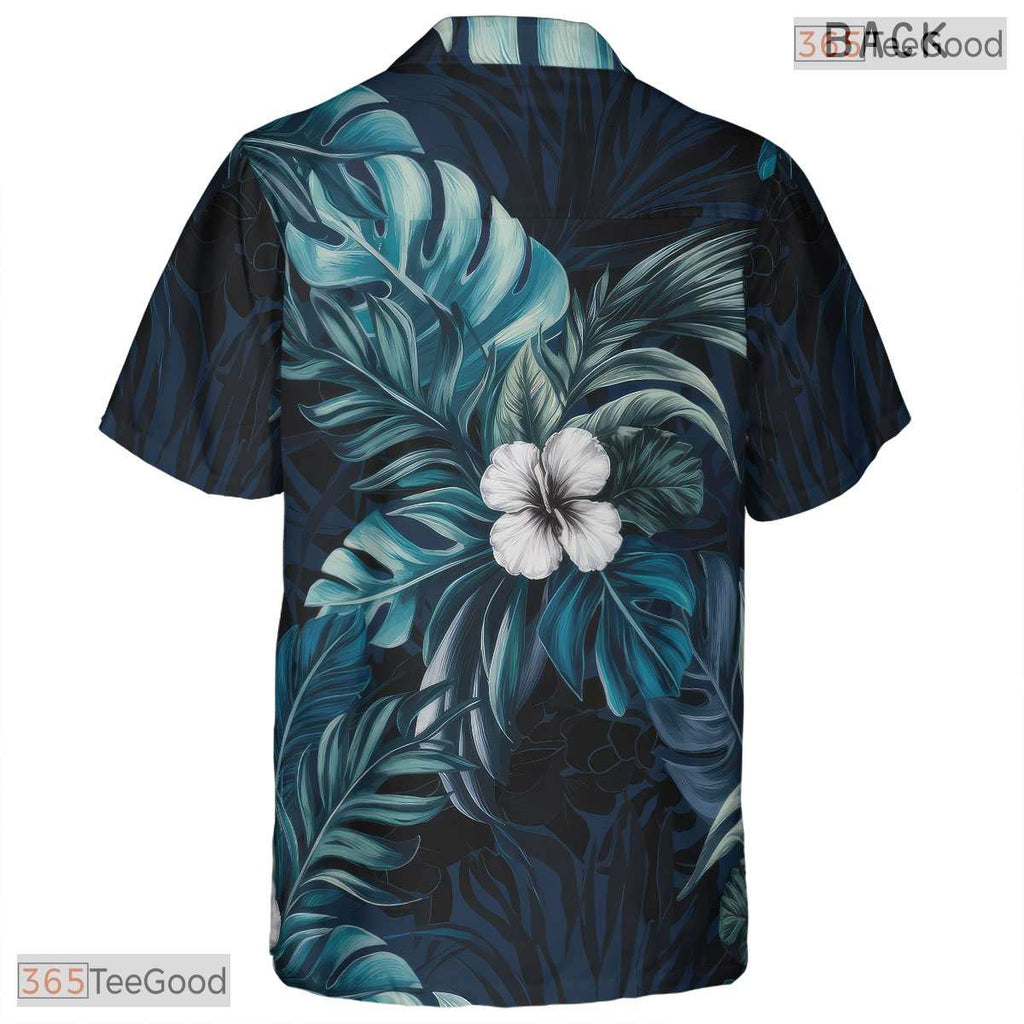 Tropical Palm Fan Print Hawaiian Shirt - Unisex Summer Beach Tee