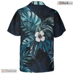 Tropical Palm Fan Print Hawaiian Shirt - Unisex Summer Beach Tee