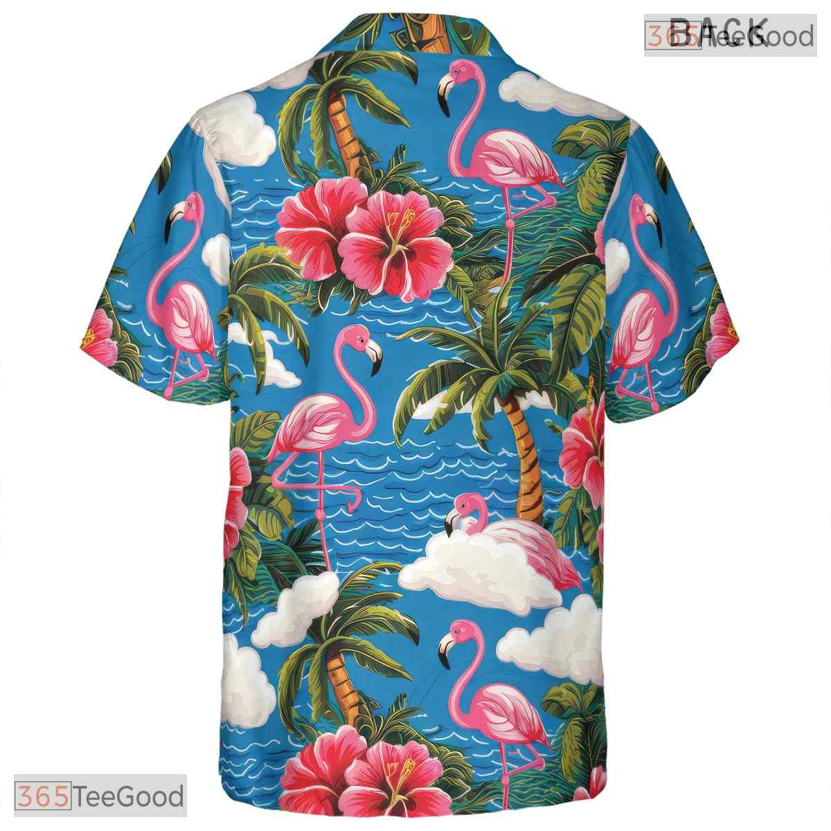 Black Blue Hibiscus Print Hawaiian Shirt - Unisex Vacation Tee