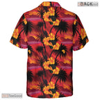 Light Blue Hibiscus Palm Hawaiian Shirt - Unisex Aloha Beachwear