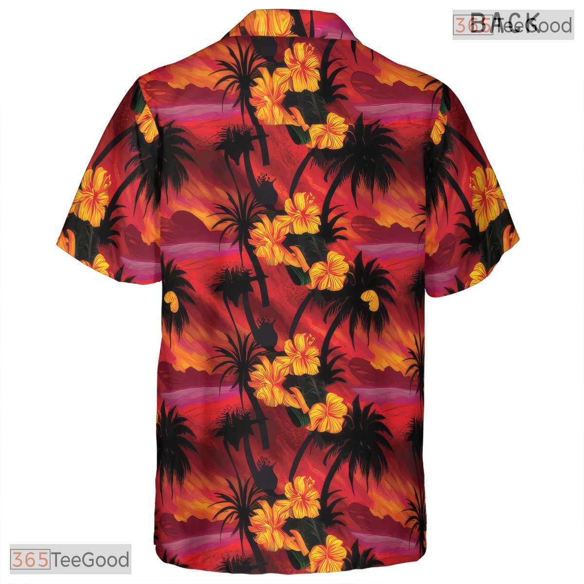 Light Blue Hibiscus Palm Hawaiian Shirt - Unisex Aloha Beachwear