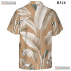 Casual Green Leaf Floral Hawaiian Shirt - Unisex Aloha Beach Tee