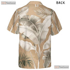 Neutral Tropical Leaves Hawaiian Shirt - Stylish Vacation Wear