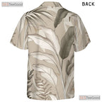 Elegant Tropical Leaves Hawaiian Shirt - Unisex Summer Beach Tee