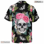Tropical Navy Hawaiian Shirt - Hibiscus Palm Leaf Beachwear for Adults