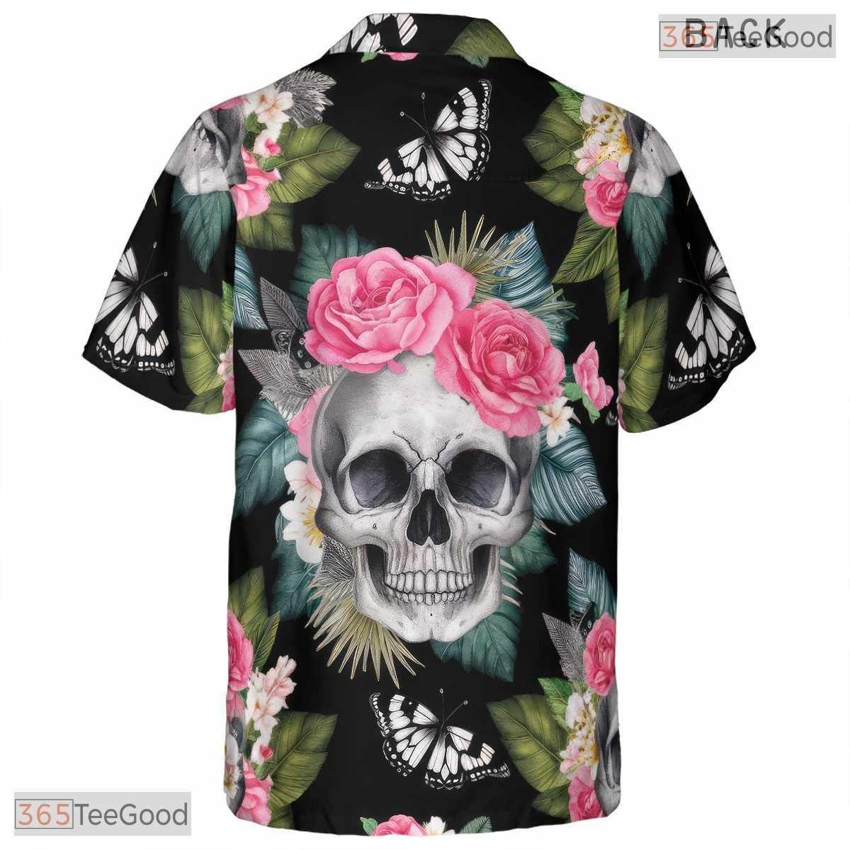 Tropical Navy Hawaiian Shirt - Hibiscus Palm Leaf Beachwear for Adults