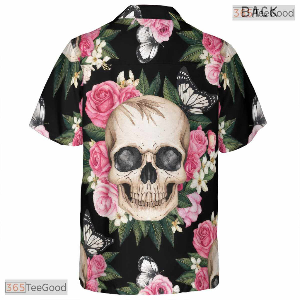 Navy Blue Tropical Hawaiian Tee - Palm Leaf Aloha Summer Vacation Wear