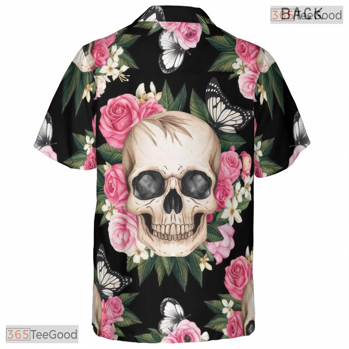 Navy Blue Tropical Hawaiian Tee - Palm Leaf Aloha Summer Vacation Wear