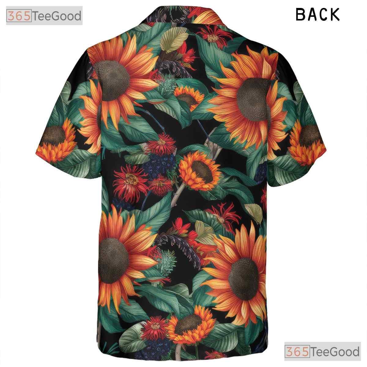 Vibrant Sunflower Hawaiian Shirt - Floral Beach Tee for Women