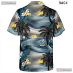 Tropical Palm Tree Sunset Hawaiian Shirt - Unisex Vacation Tee