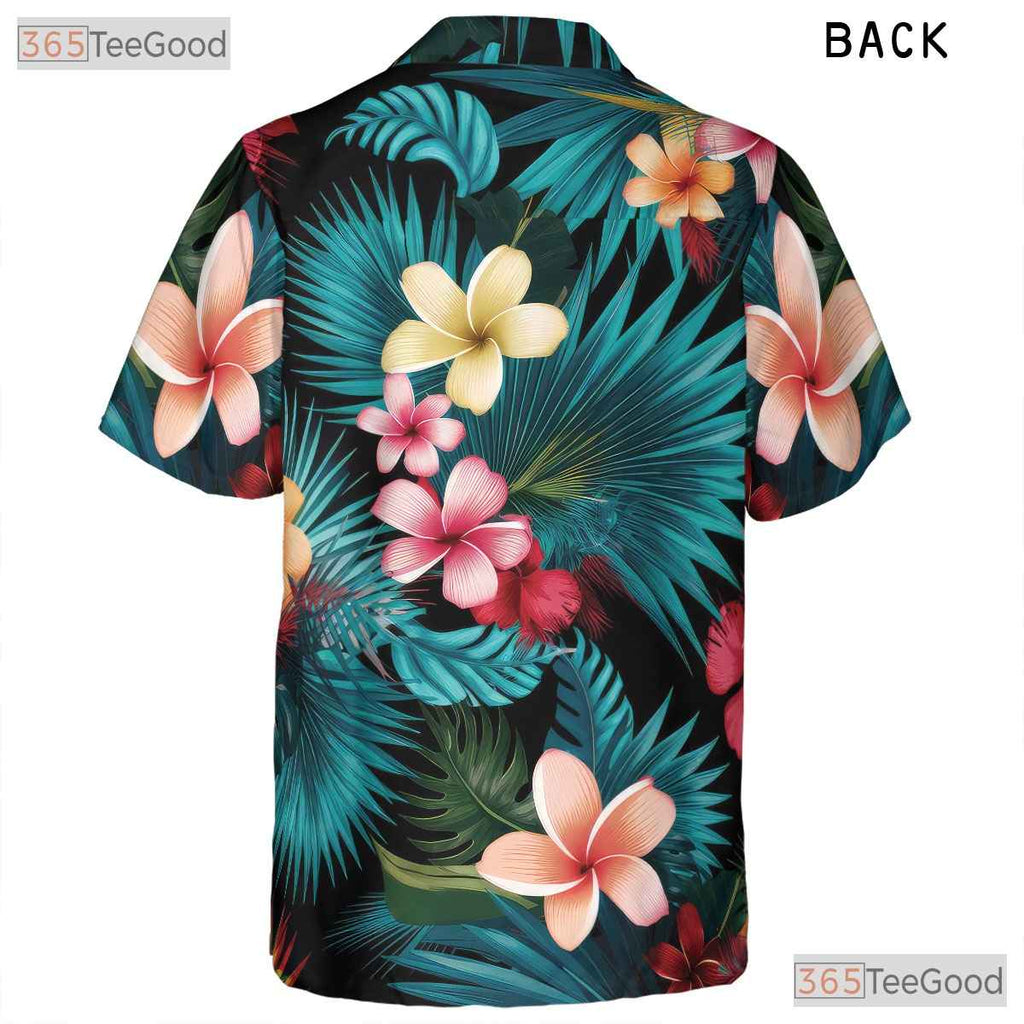Tropical Floral Paradise Hawaiian Shirt - Unisex Beach Outfit