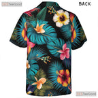 Colorful Paradise Floral Hawaiian Shirt - Casual Summer Tee